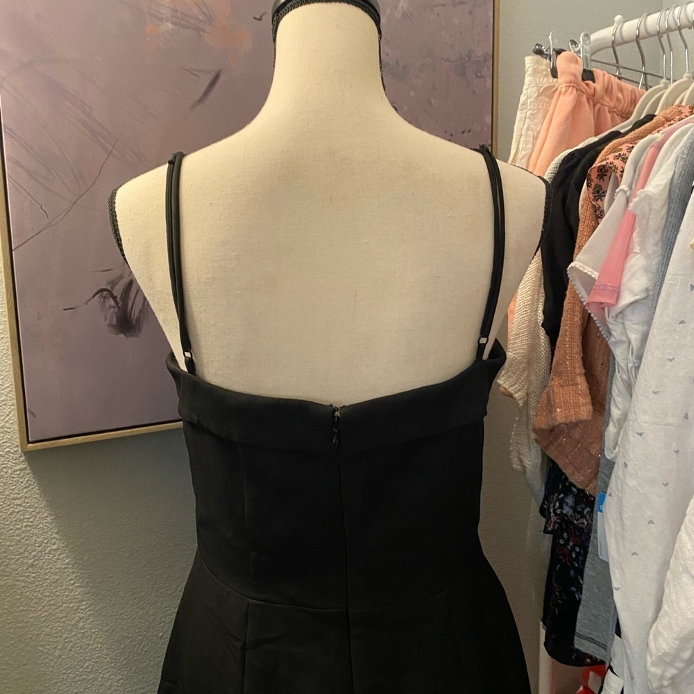Charles Henry Black Satin Dress - Picture 7 of 9
